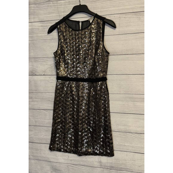 one clothing Dresses & Skirts - Women's/Juniors Black & Gold Sequin Cocktail Dress – One Clothing – Size XS